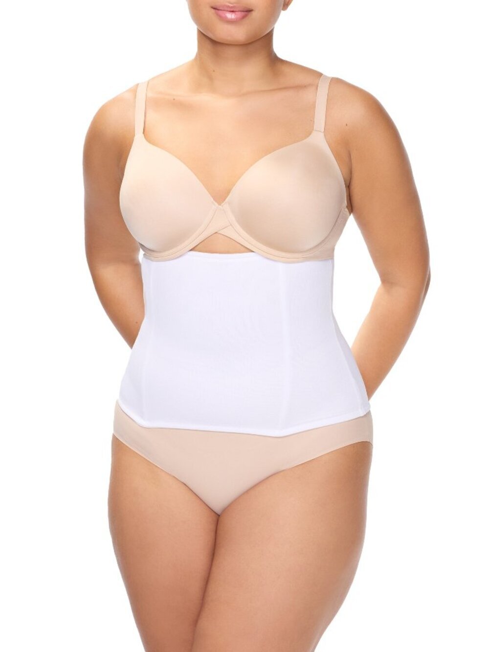Cupid Intimates No Visible Lines Step-In Waist Cincher - White